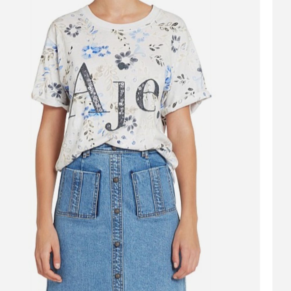 Aje Logo Tee - Wildflower in Small - Picture 5 of 5